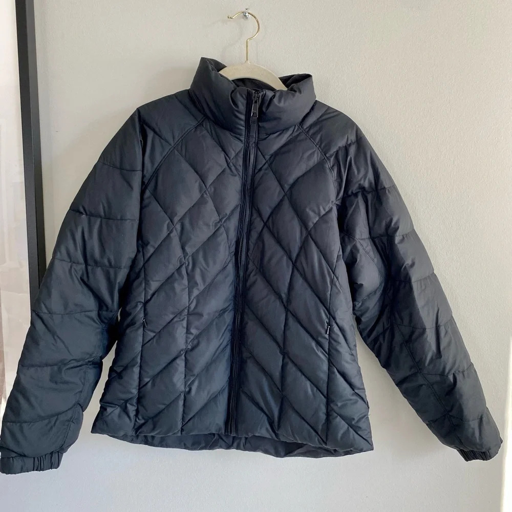Black Sorel Down Filled Puffer Jacket  Parka Size M